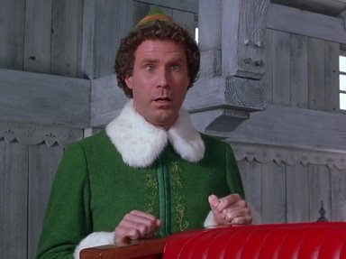 BUDDY THE ELF Christmas Movie Angry Elf Face Will Ferrell  Coffee